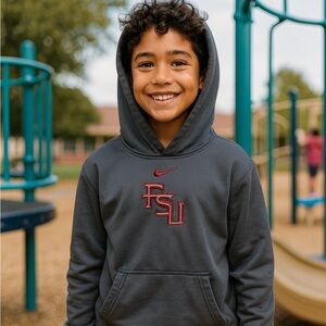 Nike FSU Florida State University Sweatshirt. Youth M. Grey.
